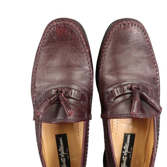 Stamati Mastroianni Shoes Mens 10 Tassel Loafers Moccasin Leather Classic Brown main image 15